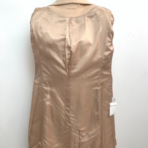 LUXURIOUS CALVIN KLEIN WOOL SILK BLEND NEW COAT - Picture 4 of 7